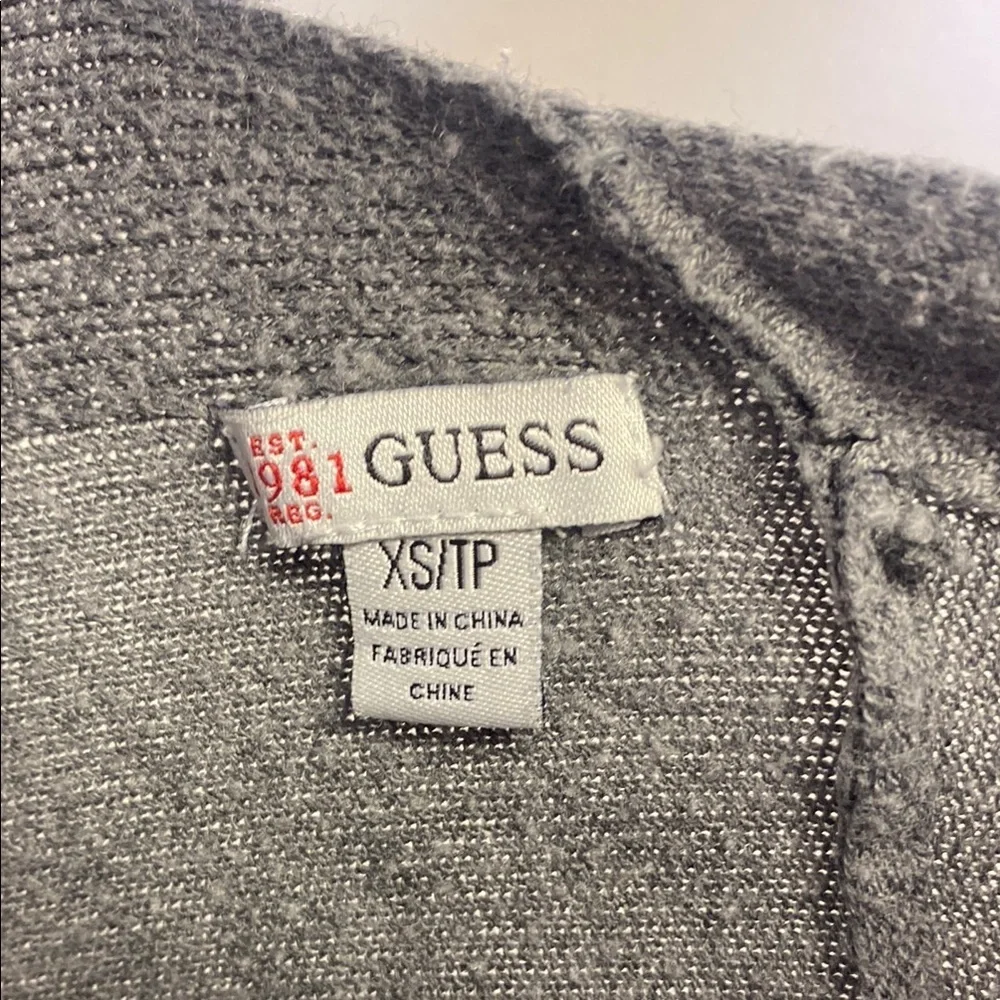 Guess Extra Small Gray Open Front Women's Sweater